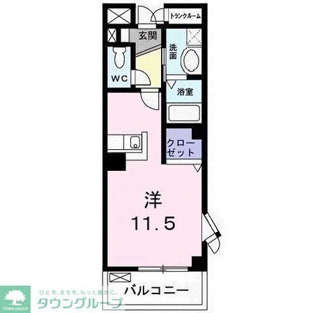 グリーンヒルズ大澤Bの物件間取画像